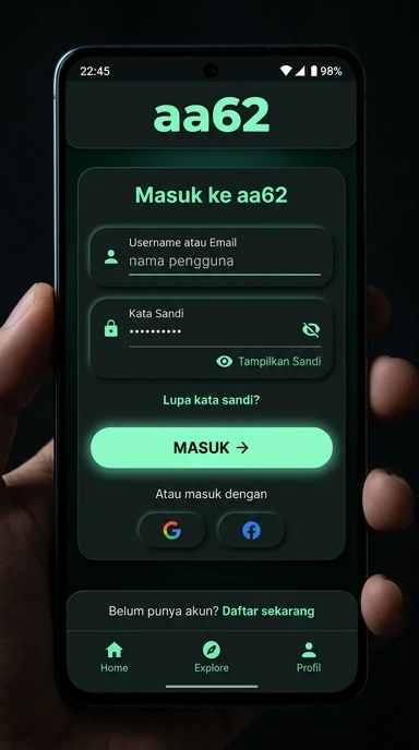 Tampilan halaman login aa62