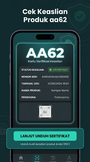 Tampilan kanal resmi aa62