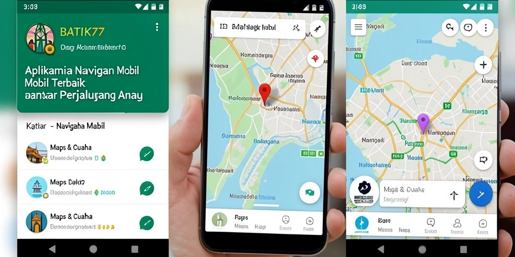 Tampilan antarmuka BATIK77 dengan fitur Navigasi Mobil yang intuitif.