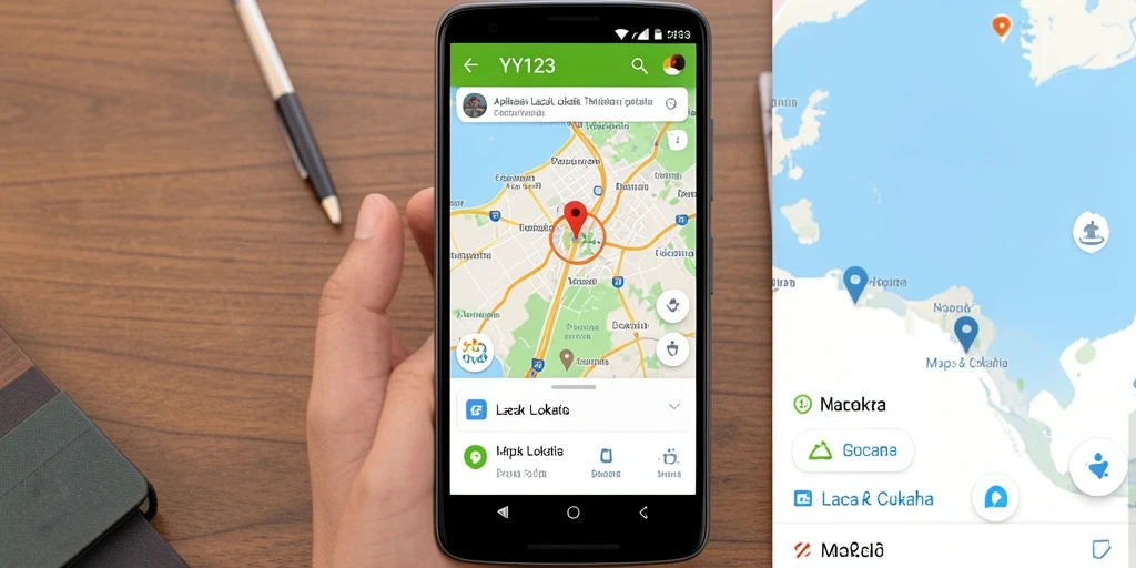 Tampilan antarmuka YY123 yang user-friendly untuk lacak lokasi.